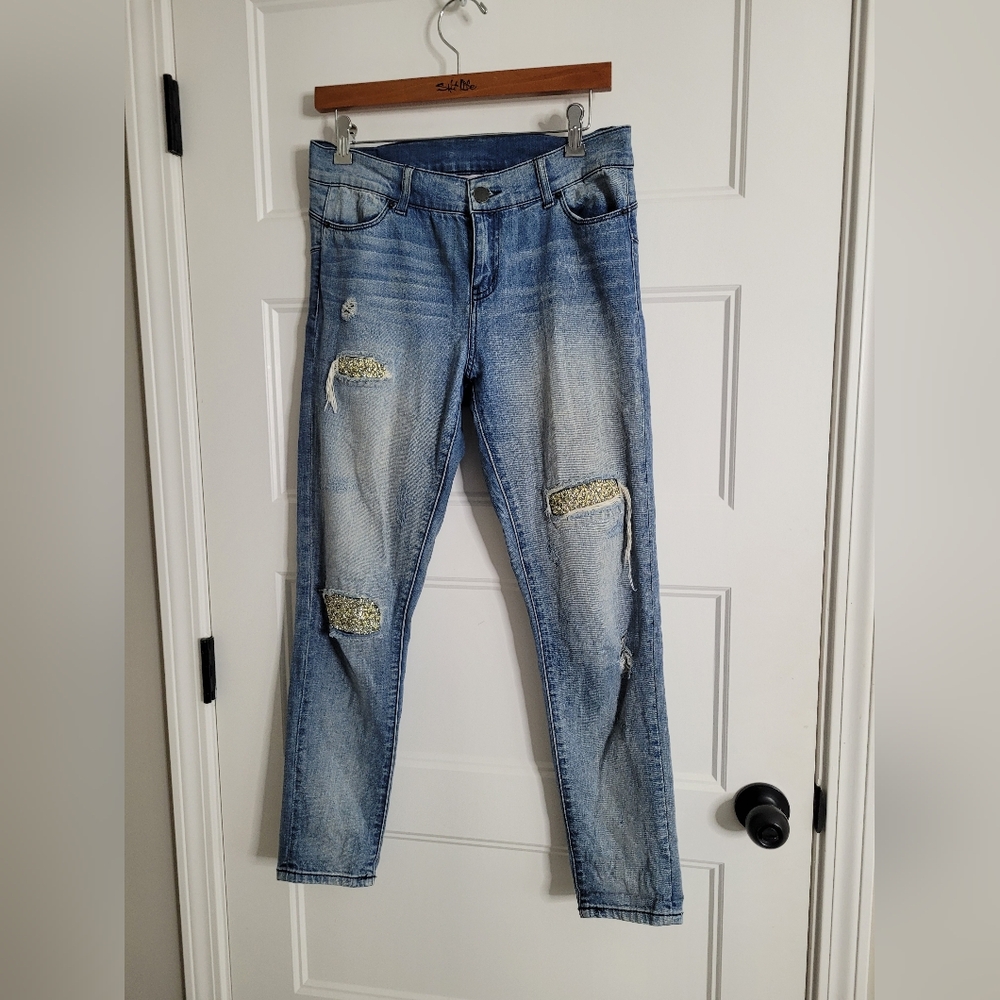Vintage Juicy Couture Stylish Blue Jeans Distressed Jeans Size 6